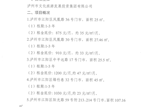 文旅集团2026年第一批招租公告