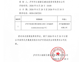泸州市江南新区建设投资有限责任公司2026年土地招商结果公示